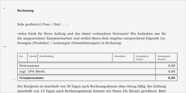 76 Cool Vorlage Rechnung Kleinunternehmer Openoffice Ideen