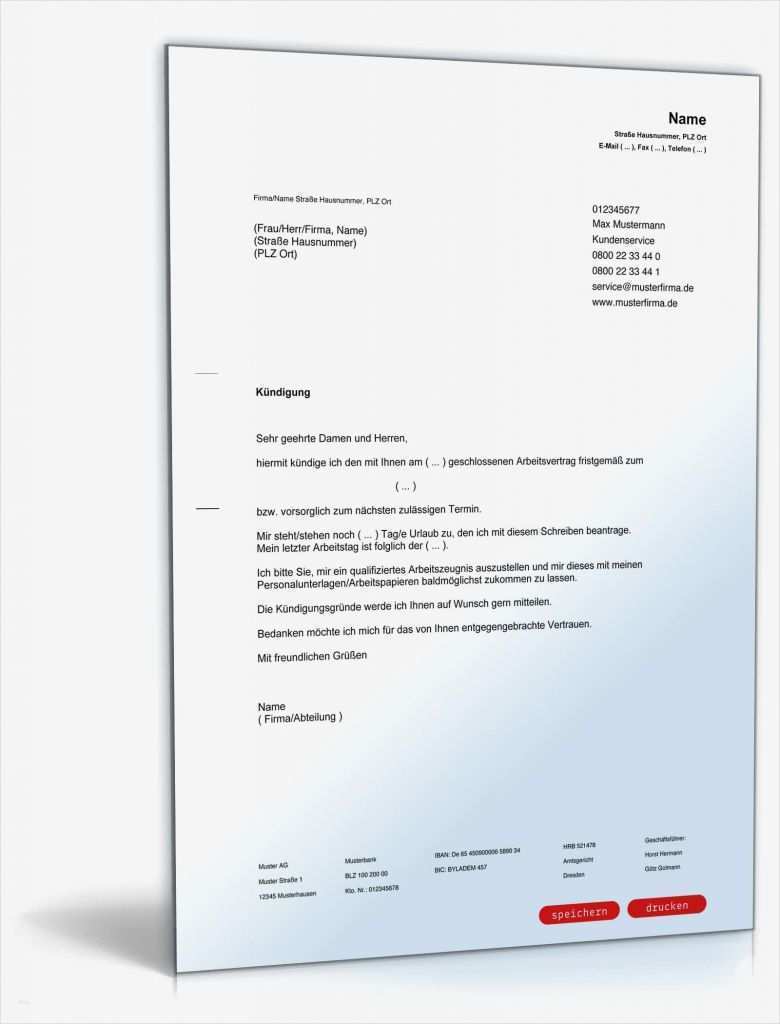 Vorlage Kündigung Arbeitsvertrag Arbeitnehmer Wunderbar Fristgemäße Kündigung Arbeitnehmer Muster Als Pdf &amp; Doc