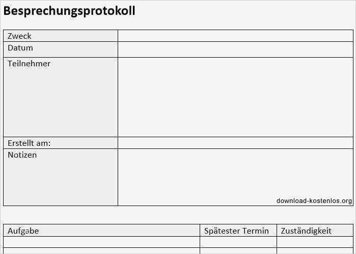 Protokoll Vorlage PDF Word Besprechungsprotokoll