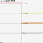 Vorlage Taschenkalender 2018 Erstaunlich Wochenkalender 2018 Als Excel Vorlagen Zum Ausdrucken