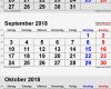 Vorlagen Jahreskalender 2018 Erstaunlich Kalender September 2018 Als Excel Vorlagen