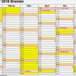 Vorlagen Jahreskalender 2018 Hübsch Kalender 2018 Bremen Ferien Feiertage Pdf Vorlagen