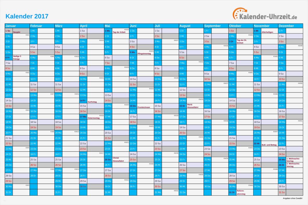 Wandkalender 2018 Vorlage Schön Kalender 2017 Zum Ausdrucken Kostenlos