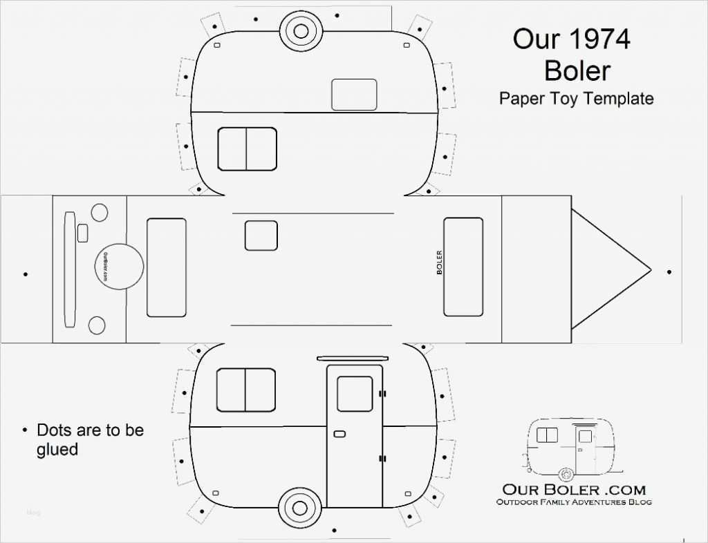 Wohnmobil Basteln Vorlagen Genial Boler Trailer Paper toy Template Shell