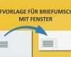 Word Brief Mit Fenster Vorlage Cool Briefvorlage Für Briefumschlag Mit Fenster Gratis