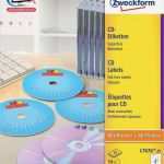 Zweckform Cd Etiketten Vorlage Gut Cd Etiketten L7676 25